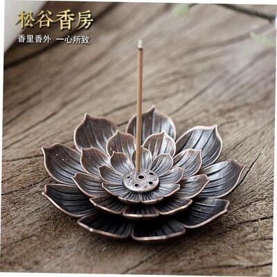 Ceramic lotus incense tray with incense holder incense