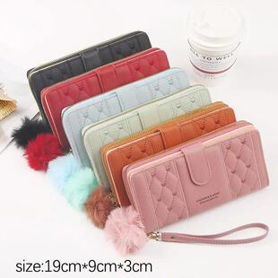 Women Long Wallet Pu Leather Card Holder Large Capacity Hasp