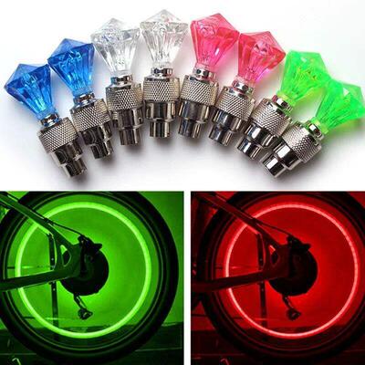 2Pcs Bicycle Valve Lights M Bike Accessories Wheel Spokes Ti