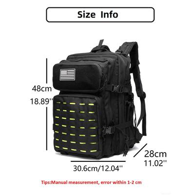50L Waterproof Outdoor Tactical Rucksack Backpack for rekkin