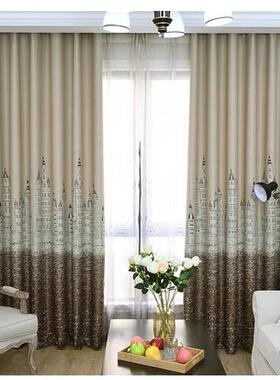 Simple and modern living room bedroom full shade curtains