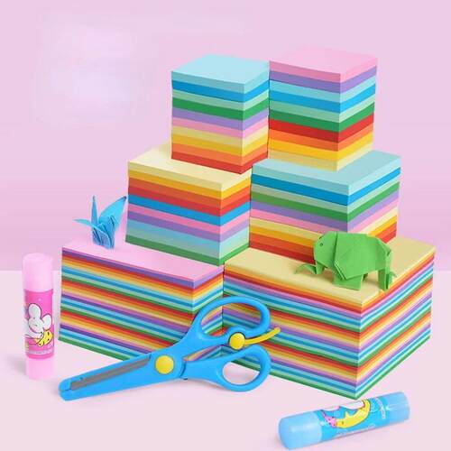 100pcs Origami Square Paper Double Sided Folding Lucky Wish