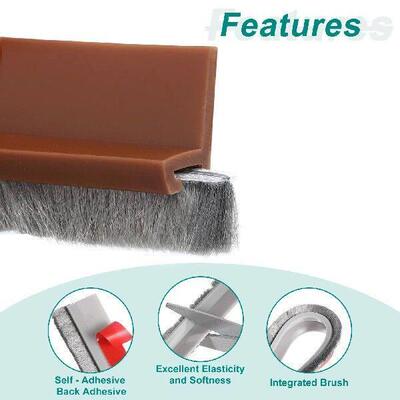 1pcs 1M Door Sweep Door Seal Draft Stopper with Brush Door