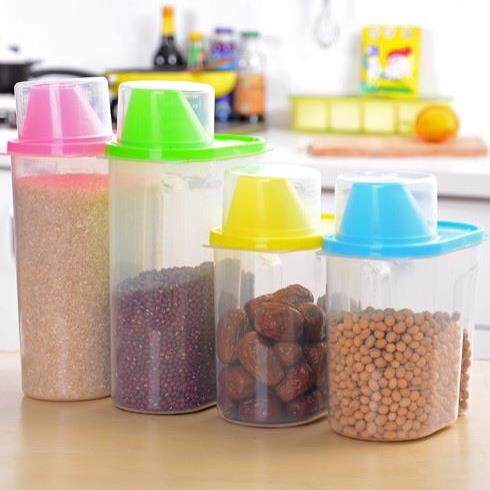 food sealed can transparent plastic storage pot jar 大储物罐