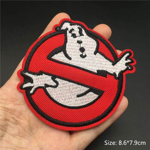 Red Ghost Heart Patches for Clothing Embroidered Iron On Bad