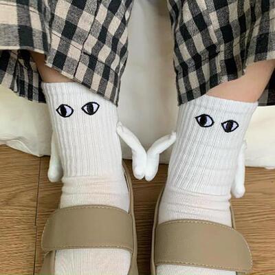 1 Pair Club Celebrity Couple Socks Ins Fashion Funny Creativ