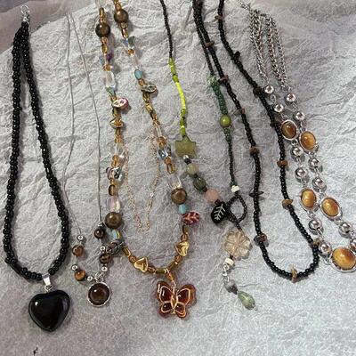 Fashion MetalOpal Necklace Punk Bohemia Pendant Chain for Wo