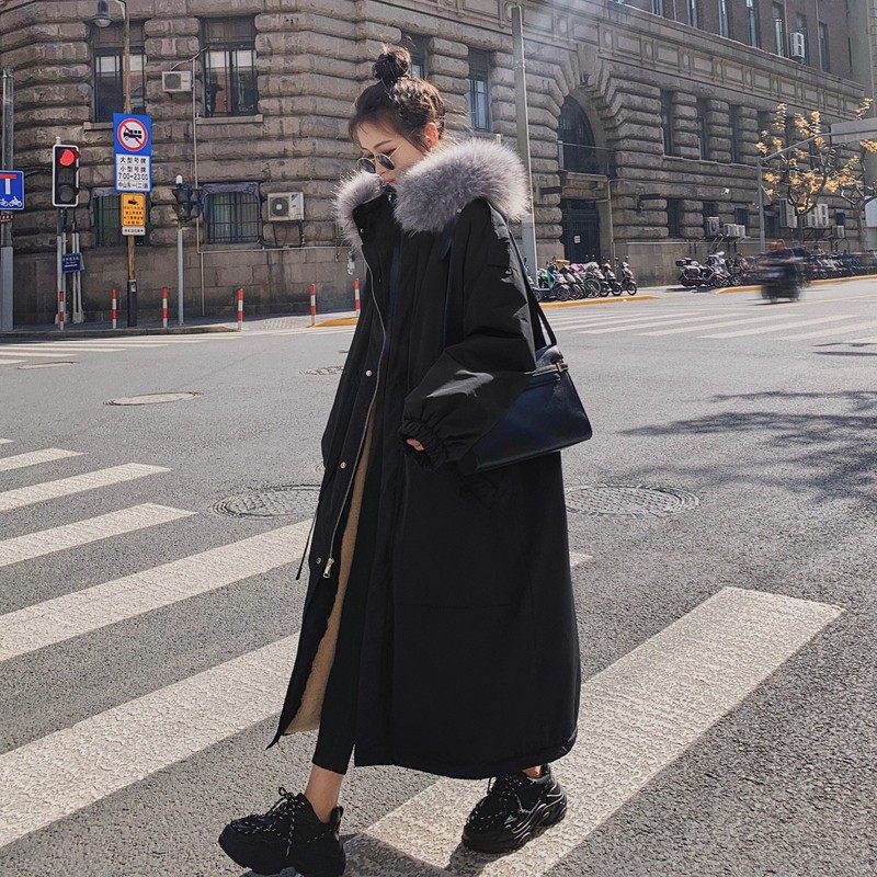 2024年冬季新款长版过膝收腰派克棉服大衣爆款加绒加厚棉衣外套女,女装/女士精品,派克服,淘宝优惠券,粉丝福利购,淘宝优惠卷