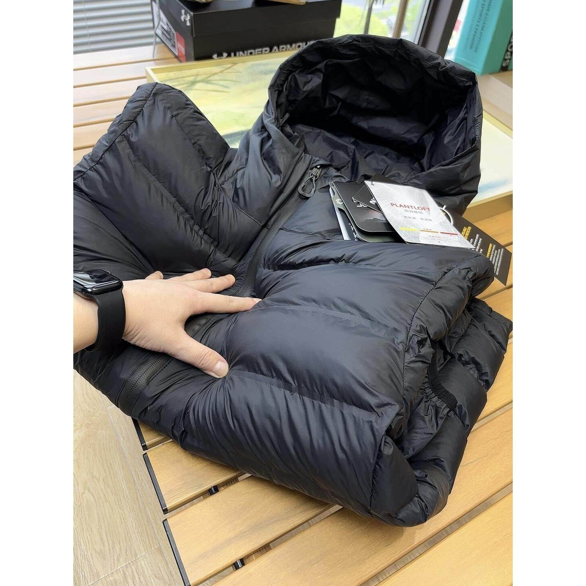 Ander Jurnal 轻量化棉衣男户外运动保暖防风防水连帽棉服外套男