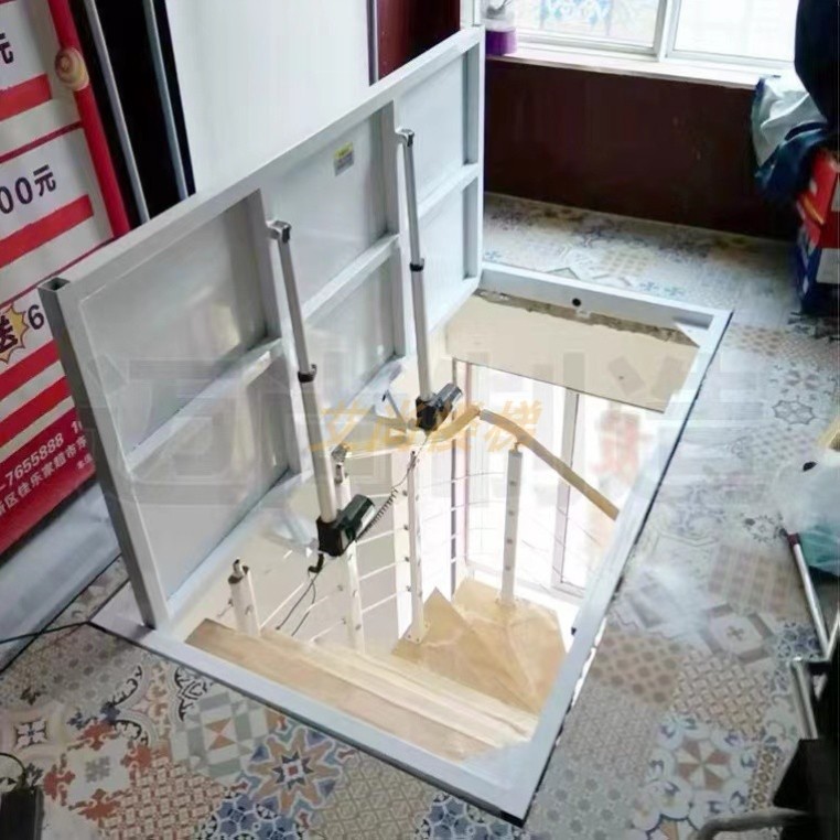地下室电动上翻盖自动隐藏门楼梯门隐形储藏室密室暗门盖板地窖门
