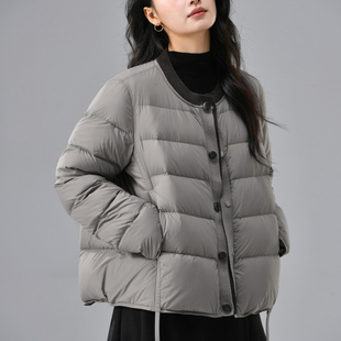 保暖气质女士外套 短款 新国标90%鸭绒时尚 百搭轻羽绒服女冬季