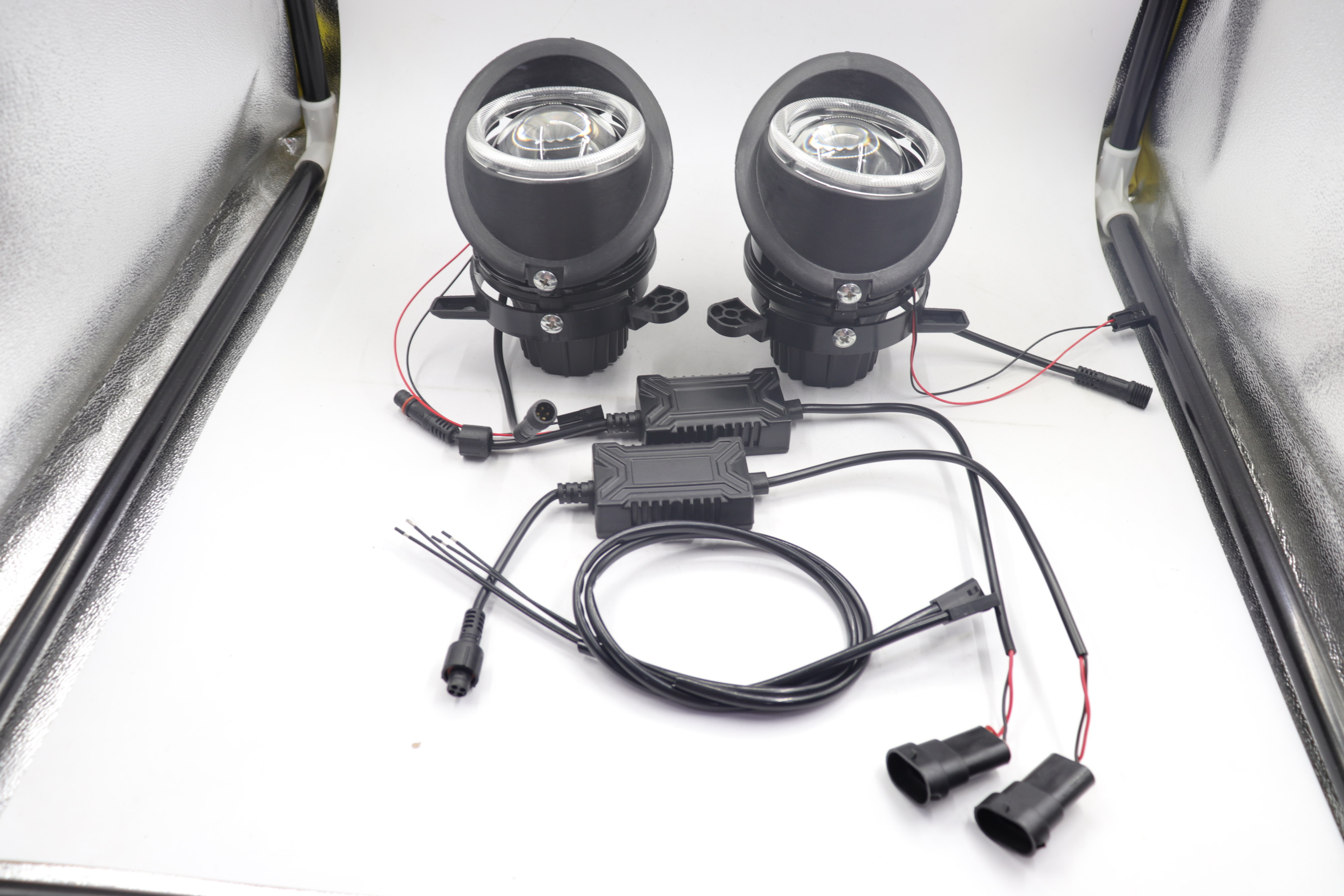 一对装超亮汽车LED雾灯双光透镜改装升级奥迪 A4LB8Q5 全通用适用