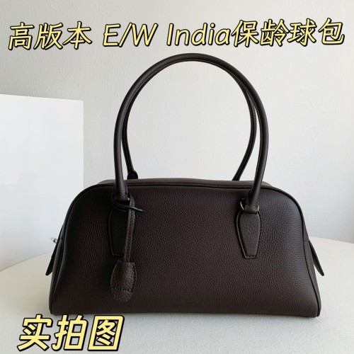 进口小牛皮 Row EW India15.75 横版保龄球包手提单肩包