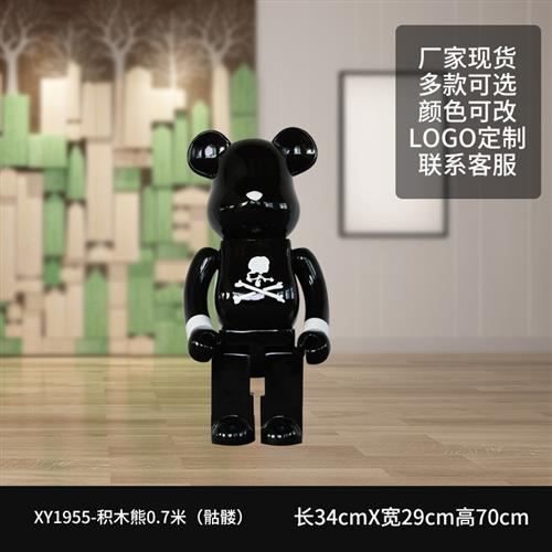 网红暴力熊模型商场美陈装饰室内大型卡通公仔玻璃钢雕塑摆件