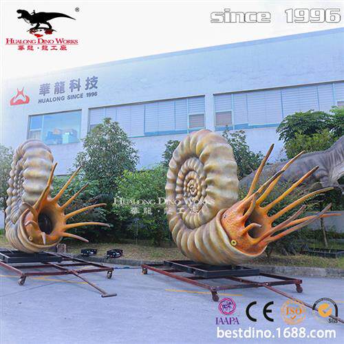 仿真海洋生物仿真海螺菊石自然博物馆机械电动模型机模摆件