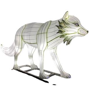 兔年新春彩灯新品动物北极狐大型彩灯制作工厂文化街区展览