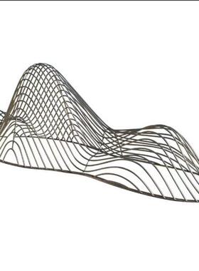 不锈钢镂空假山雕塑户外铁艺切片金属管状山形售楼处水池景观小品