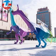 大型商业美陈不锈钢玻璃钢雕塑定制商场户外景观广场卡通动物摆件