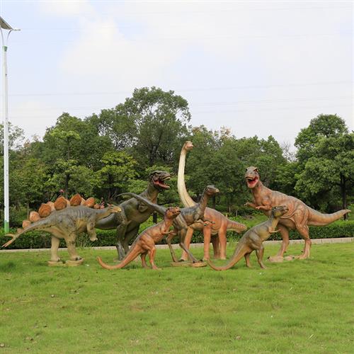 户外公园林仿真大型霸王龙模型恐龙雕塑玻璃钢摆件商场游乐场装饰