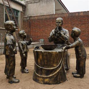 玻璃钢仿铜雕民俗街头卖艺跳舞人物少数民族步行商业街头雕塑摆件