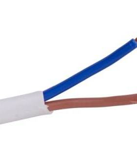 国标线RVV2*0.5/0.75/1.0/1.5/2.5平方 白色外皮护套线 2芯电缆线