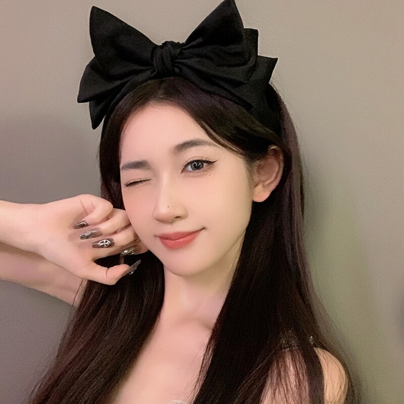 高级感大蝴蝶结发箍女百搭头饰2024年新款外出洗脸压发头箍显脸小