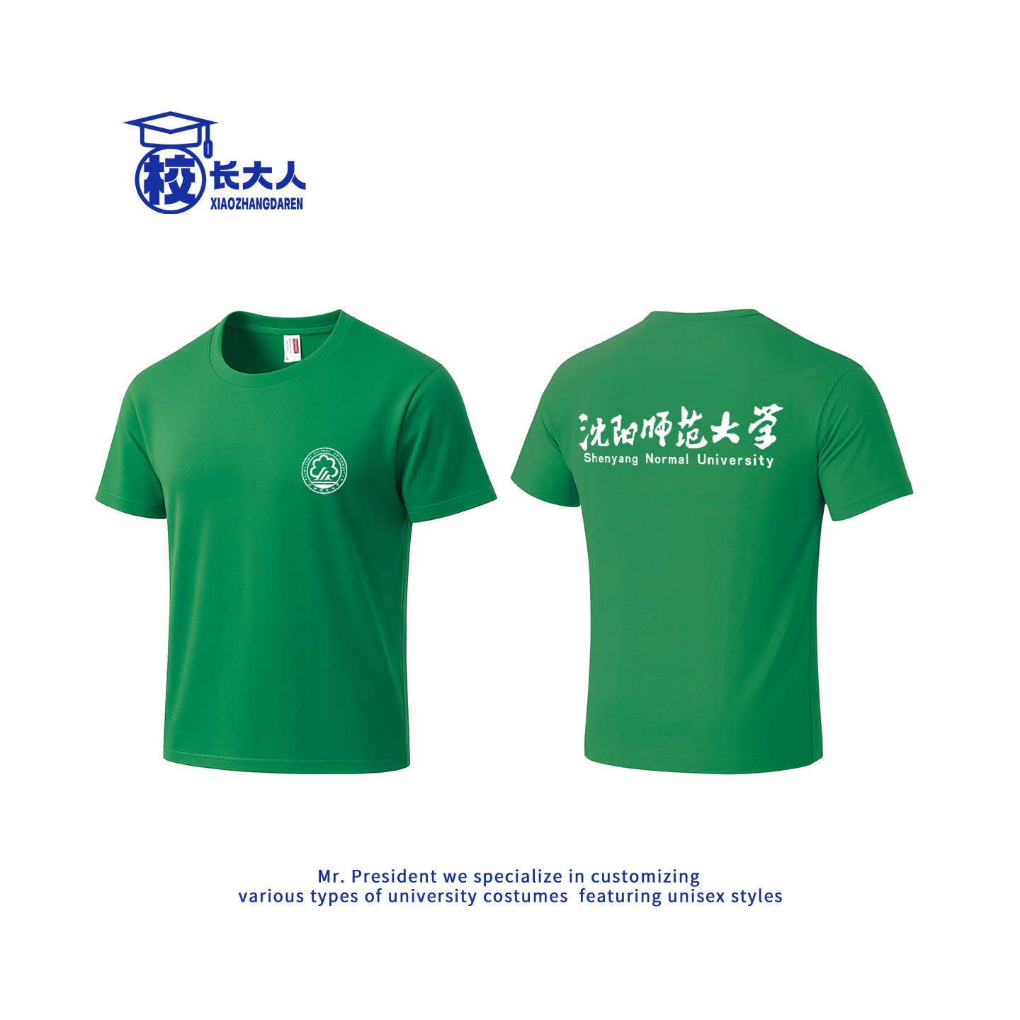沈阳师范大学文创纪念衫周边男女校服纯棉体恤短袖T恤衫定制衣服