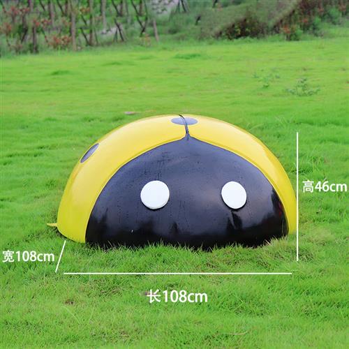 户外仿真七星瓢虫雕塑庭院草坪幼儿花园林玻璃钢甲虫卡通动物摆件