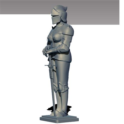 厂家供应各种颜色玻璃钢材质欧式文化武士金甲骑士雕塑三维图建模