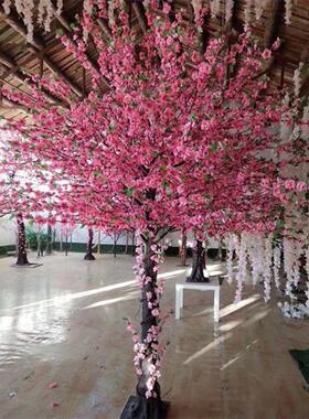 仿真桃花树假桃花树景点假树观赏庭院仿真假树假桃花树来图