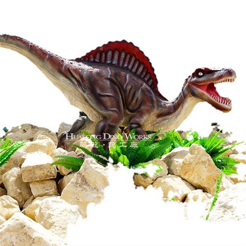 华龙年模型制作工厂仿真恐龙静态棘龙玻璃钢工艺主题乐园摆件