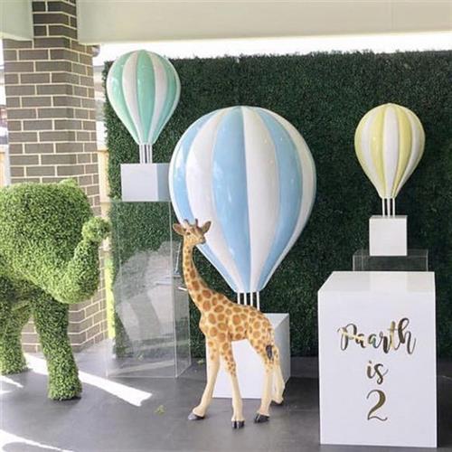 玻璃钢仿真热气球雕塑户外公园广场商业街游乐园婚庆装饰落地摆件