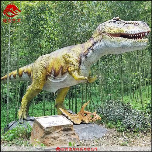 仿生活体动态恐龙景观机械会动会叫大型恐龙模型仿真机模制作工厂