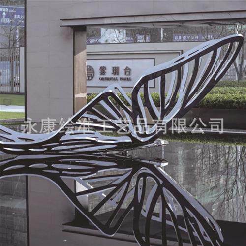 镜面不锈钢耐候钢镀锌板蝴蝶蜻蜓美陈雕塑工艺品小品厂家直供