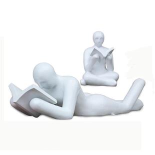 欧式天使玻璃钢仿铜抽象人物雕塑户外园林景观舞蹈读书阅读者摆件