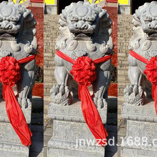 花岗岩石狮子哪里卖米大门石头狮子制作价格白石石雕狮子图片