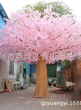 广州厂家供应仿真白色樱花树假樱花树大型假绿植装饰摆件