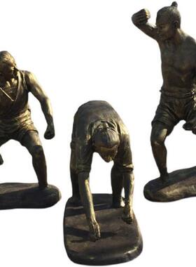 玻璃钢铸铜雕塑农耕文化传统人物雕像公园广场草坪景观装饰摆件