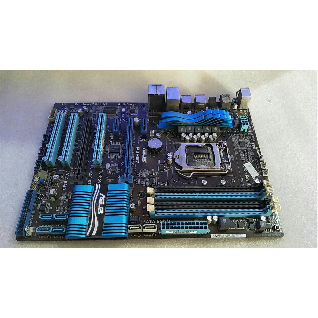 华硕 P8H67 DDR3内存 1155接口 H67全固态独显大板 支持I3 I5 I7