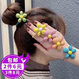 小雏菊头绳可爱发圈少女韩国花朵发绳甜美糖果色皮筋网红女皮套