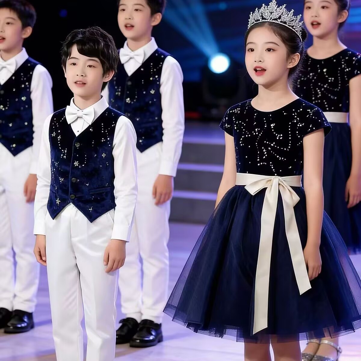 儿童合唱服演出服男女童中小学生