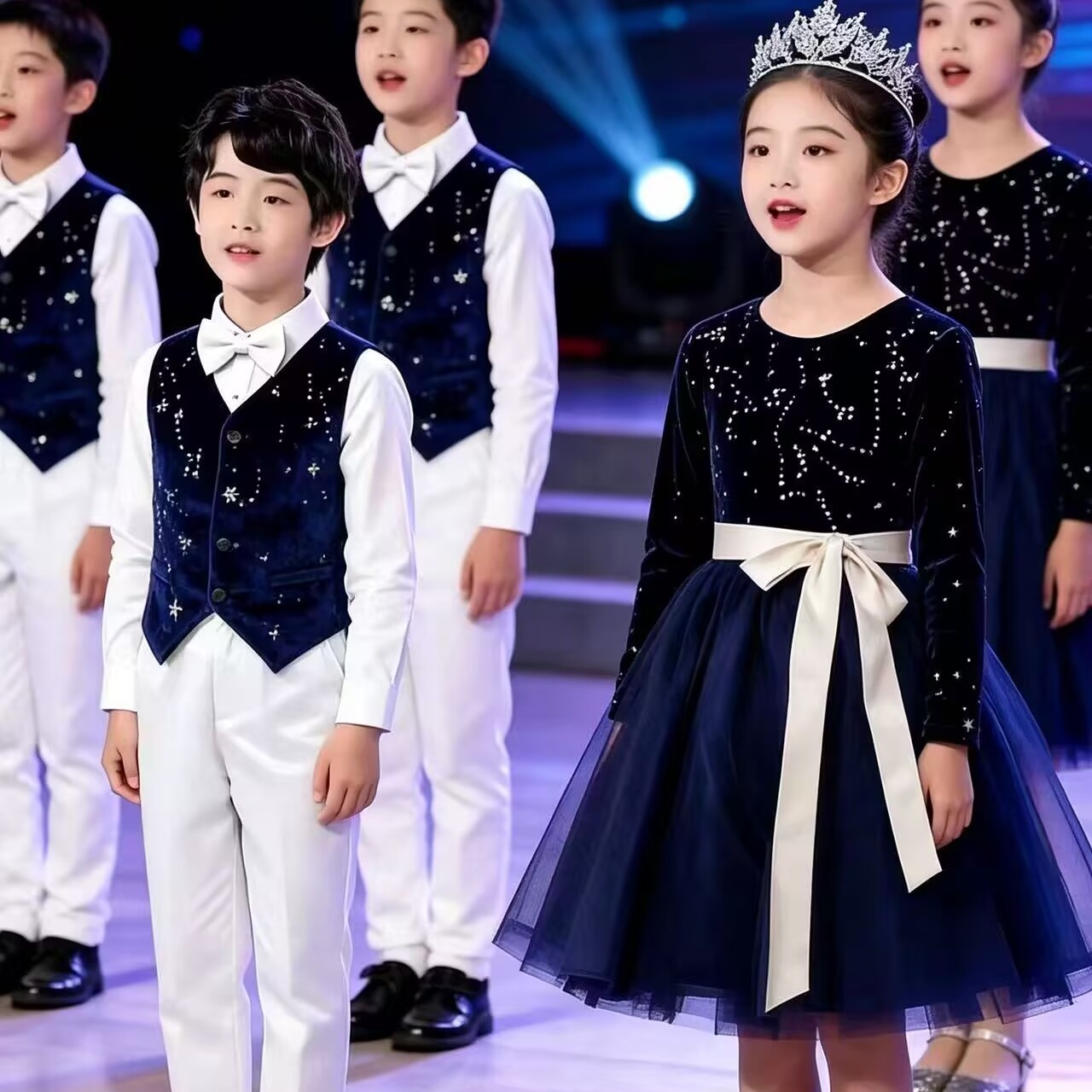 儿童合唱服演出服男女童中小学生