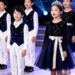 儿童合唱服演出服男女童中小学生