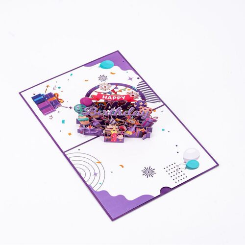 立体生日贺卡高级感卡片3d小纸雕创意礼物礼品