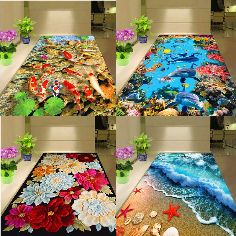 3D地垫客厅卧室地毯入户进门垫沙发茶几垫满铺可剪裁床边毯可水洗,居家布艺,地毯,淘宝优惠券,粉丝福利购,淘宝优惠卷