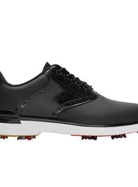 代购GFORE男士高尔夫球鞋防滑轻便耐磨透气黑色防水系带白色鞋底