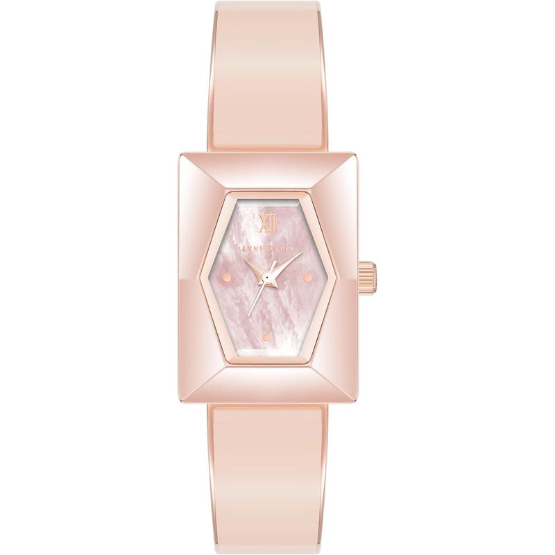 代购ANNE KLEIN安妮克莱因女士腕表夜光防水计时指针金属玫瑰金