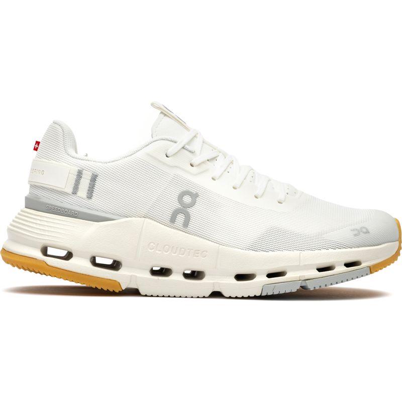 代购ON昂跑女士跑步鞋轻量缓震透气网面记忆棉鞋垫反光细节白色