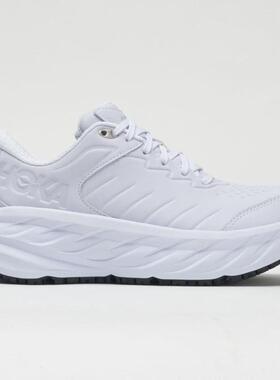 代购Hoka OneOne女士徒步鞋防水防滑缓震高缓冲白色全粒面皮革