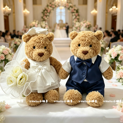 jellycat巴塞罗熊衣服西装28cm36cm47cm手作娃衣压床娃娃婚礼婚纱